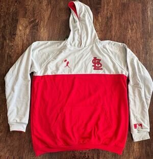 NWT Baseballism St Louis Cardinals Reversible Double Play Hoodie Mens XL MLB Red